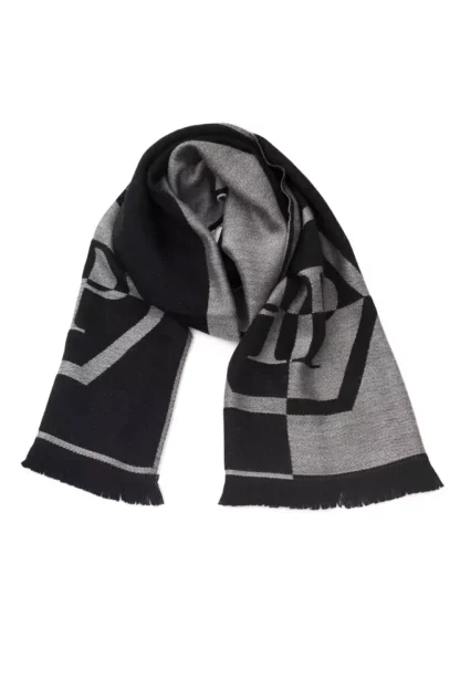 Philipp Plein - Gray Wool Men Scarf