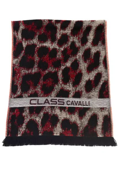 Cavalli Class - Burgundy Wool Men Scarf