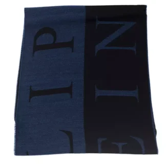 Philipp Plein - Blue Wool Men Scarf