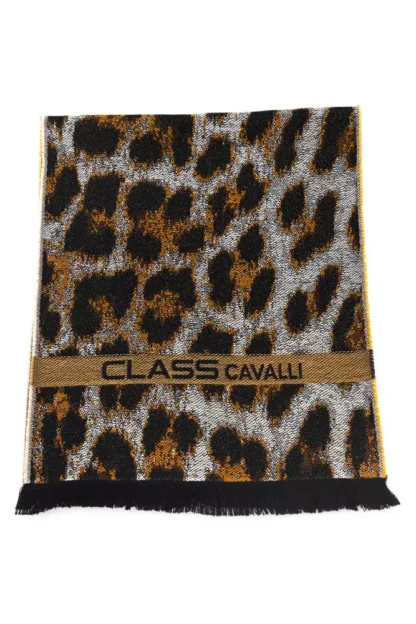 Cavalli Class - Brown Wool Men Scarf