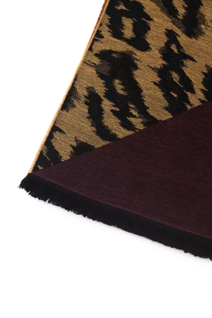 Cavalli Class - Brown Wool Men Scarf