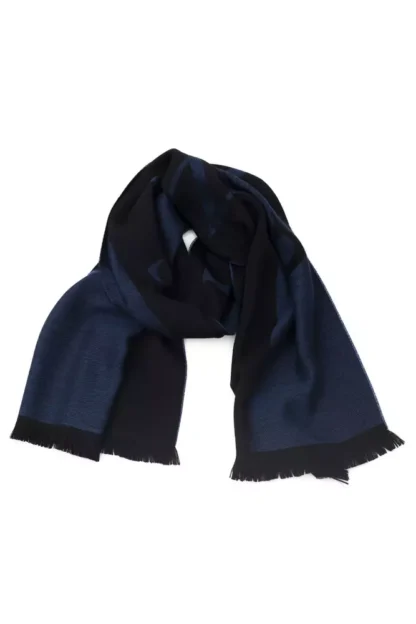 Philipp Plein - Blue Wool Men Scarf