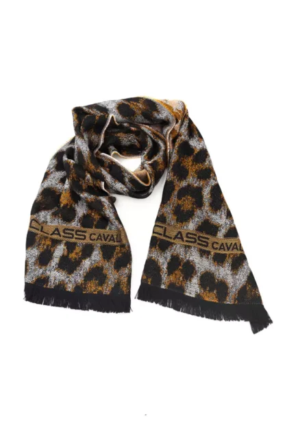 Cavalli Class - Brown Wool Men Scarf