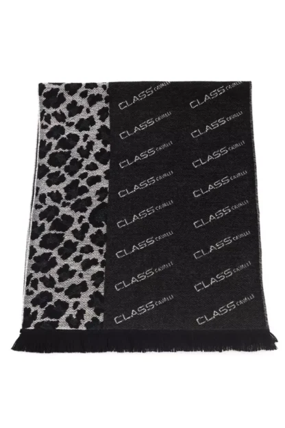 Cavalli Class - Black Wool Men Scarf