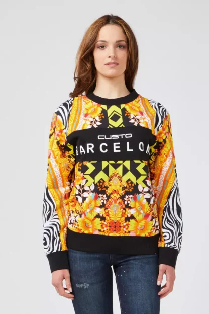 Custo Barcelona - Chic Multicolor Fantasy Sweater