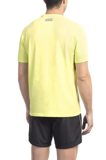 Bikkembergs - Yellow Cotton Men T-Shirt