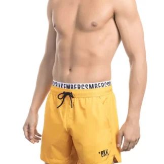 Bikkembergs - Yellow Polyamide Men Swim Short