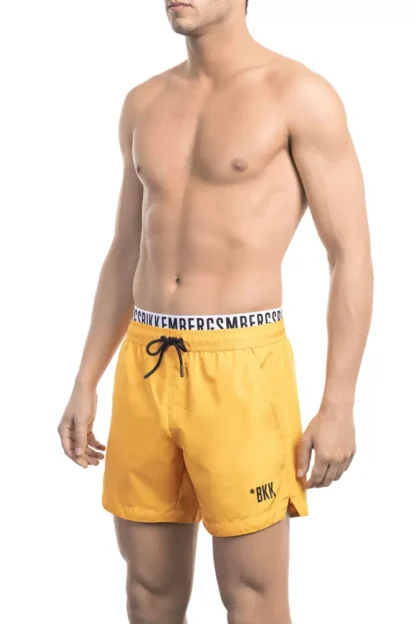 Bikkembergs - Orange Polyester Men Swim Short