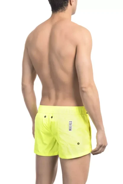 Bikkembergs - Yellow Polyamide Men Swim Short