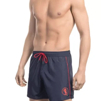 Bikkembergs - Blue Polyester Men Swim Shorts