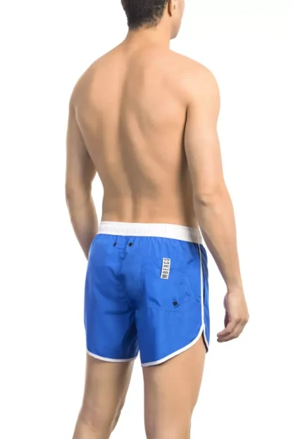 Bikkembergs - Blue Polyester Mens Swim Short