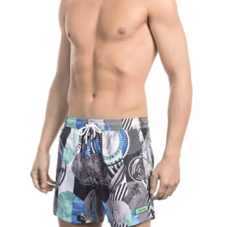 Bikkembergs - Blue Polyester Men Swim Short