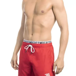 Bikkembergs - Red Polyamide Men Swim Short