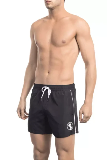 Bikkembergs - Black Polyester Men Swim Short