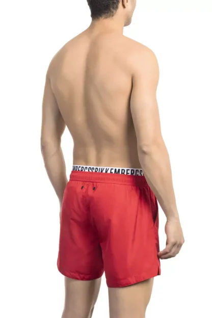 Bikkembergs - Red Polyester Men Swim Short