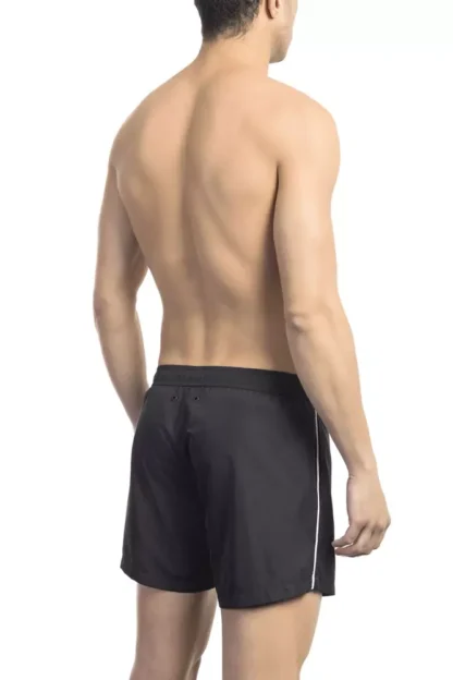 Bikkembergs - Black Polyester Men Swim Short