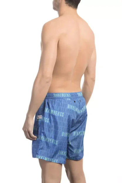 Bikkembergs - Blue Polyester Men Swim Shorts