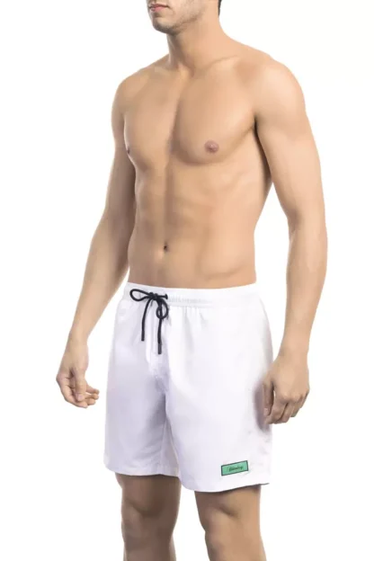 Bikkembergs - White Polyester Men Swim Short