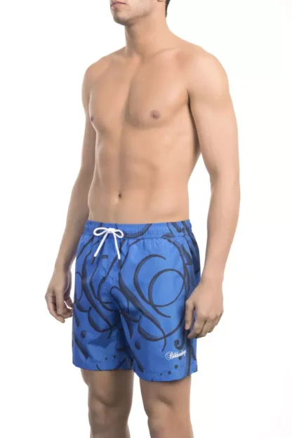 Bikkembergs - Blue Polyester Men Swim Short