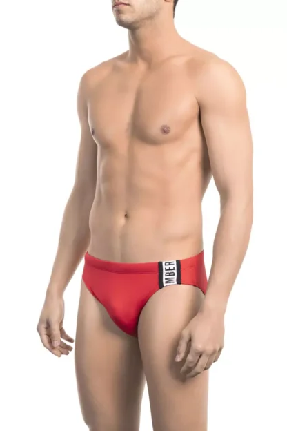 Bikkembergs - Red Polyamide Men Swimwear