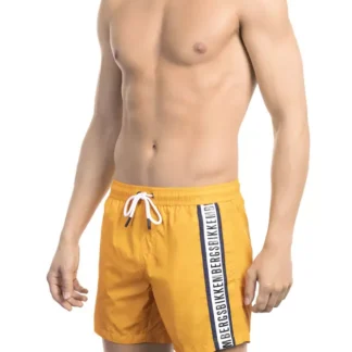 Bikkembergs - Elegant Blue Swim Shorts with Sleek Tape Detail