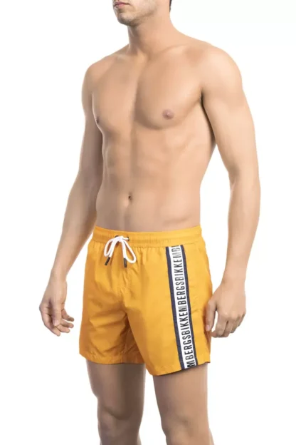 Bikkembergs - Orange Polyamide Men Swim Short