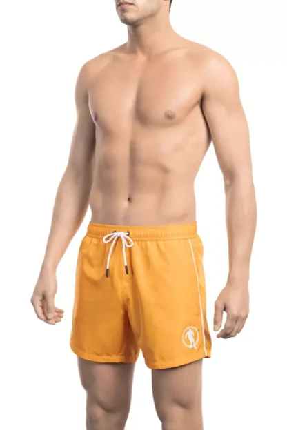 Bikkembergs - Orange Polyester Mens Swim Short