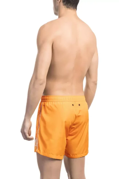 Bikkembergs - Orange Polyester Mens Swim Short