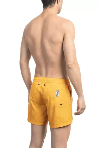 Bikkembergs - Orange Polyamide Men Swim Short