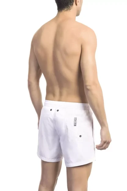 Bikkembergs - White Polyamide Men Swim Short