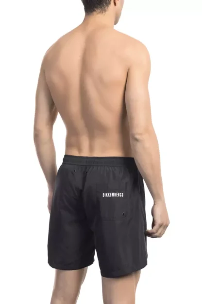 Bikkembergs - Black Polyester Men Swim Short