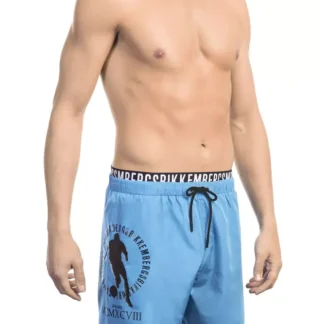 Bikkembergs - Blue Polyester Men Swim Short