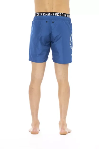 Bikkembergs - Blue Polyester Men Swim Short