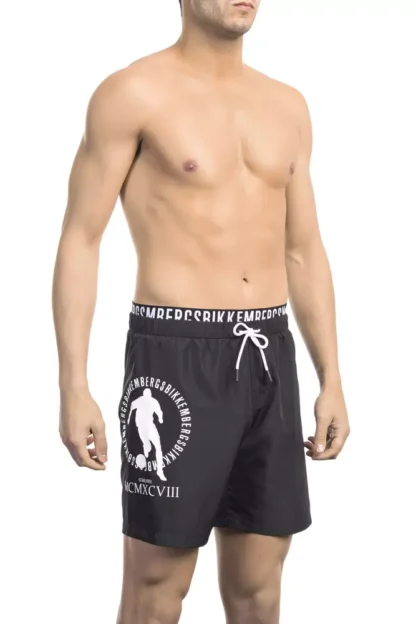 Bikkembergs - Black Polyester Men Swim Short