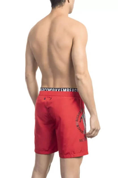 Bikkembergs - Red Polyester Men Swim Short