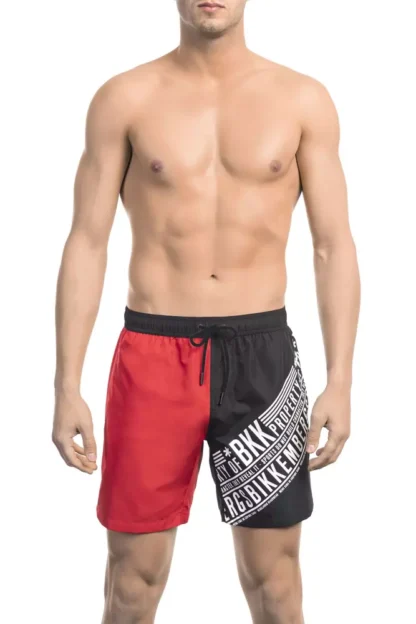 Bikkembergs - Red Polyester Men Swim Short