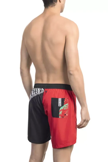 Bikkembergs - Red Polyester Men Swim Short