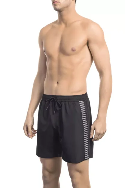 Bikkembergs - Black Polyester Men Swim Short