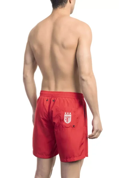 Bikkembergs - Red Polyester Men Swim Short