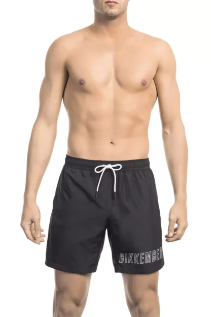 Bikkembergs - Black Polyester Men Swim Short