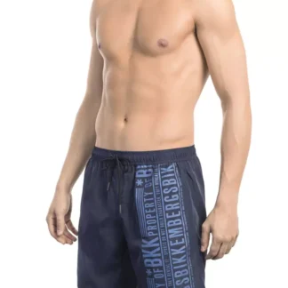 Bikkembergs - Blue Polyester Men Swim Short