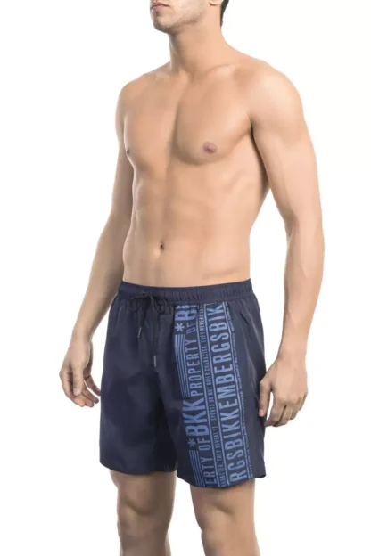 Bikkembergs - Blue Polyester Men Swim Short