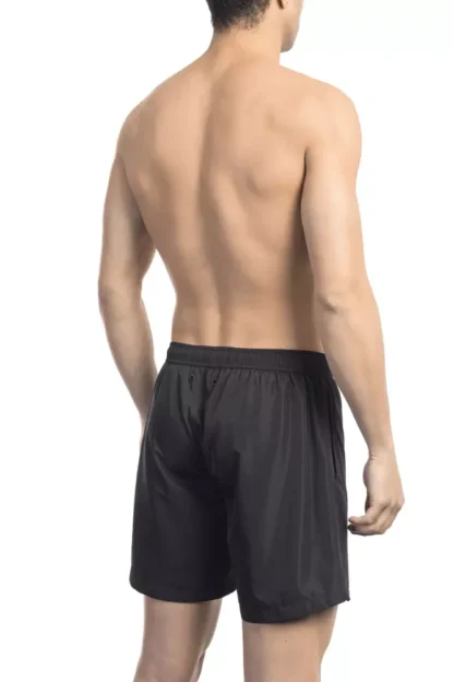 Bikkembergs - Black Polyester Men Swim Short