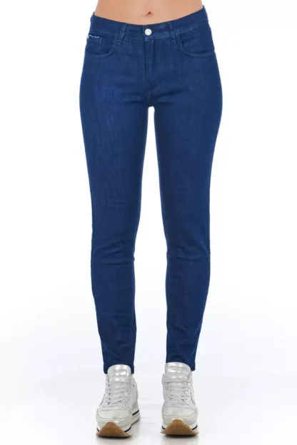 Frankie Morello - Blue Cotton Women Skinny Jean