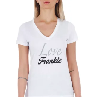 Frankie Morello - Light Blue Cotton Women T-Shirt