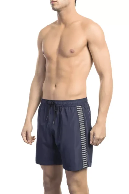 Bikkembergs - Blue Polyester Men Swim Short