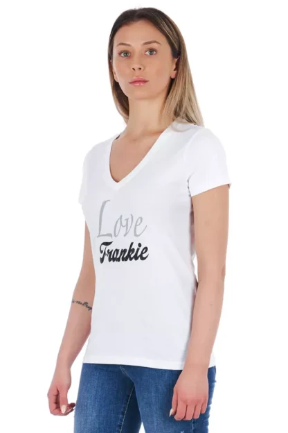 Frankie Morello - White Cotton Women TShirt