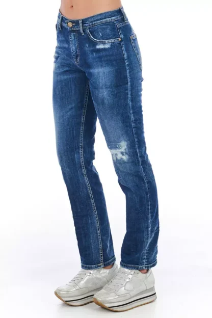 Frankie Morello - Blue Cotton Women Jeans