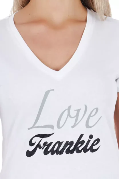 Frankie Morello - White Cotton Women TShirt