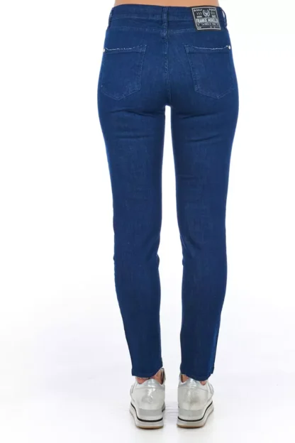 Frankie Morello - Blue Cotton Women Skinny Jean